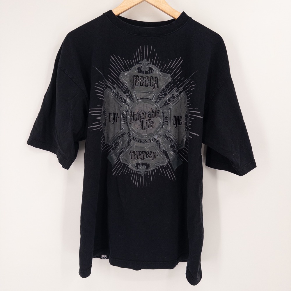 Y2K Mecca Apparel Graphic‎ T-Shirt Black Oversized Baggy Streetwear 00s Hip Hop